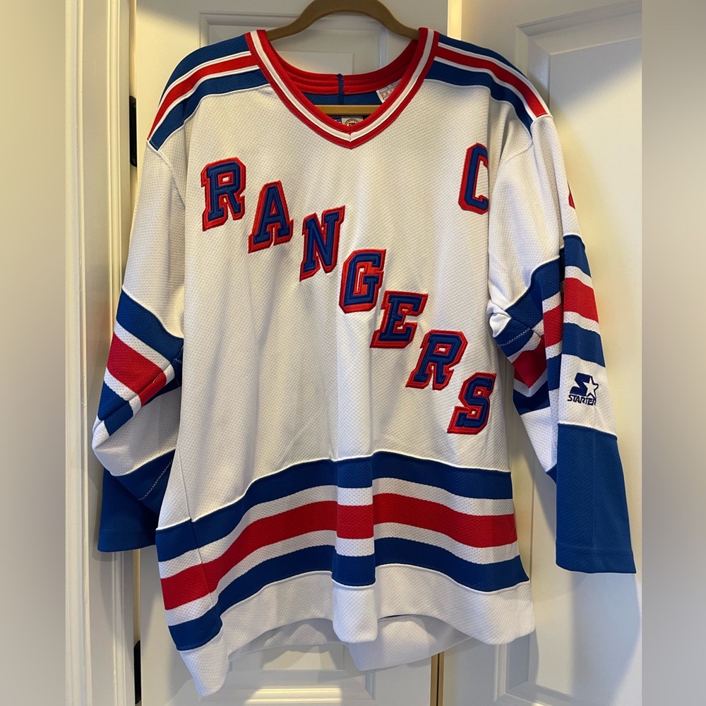 Mark Messier New York Rangers White Jersey; LIKE NEW